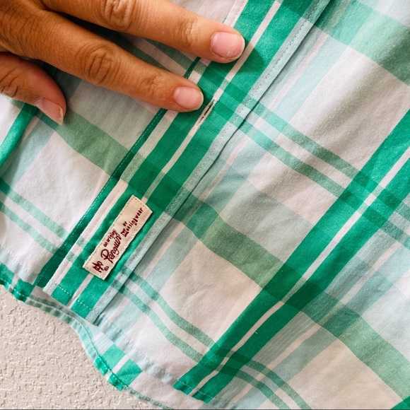 Original Penguin | Green Plaid Button Down Shirt - Picture 7 of 8